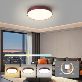 Brilagi-LED Plafonieră POOL, LED 48W, 230V, 3000/4000/6000K, 40 cm, vișiniu