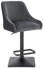 HR920KW Scaun Grafit din Catifea cu Bază Neagră