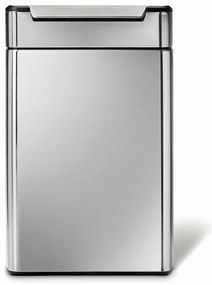 Cos tactil patrat pentru deseuri sortate 24 + 24 l otel mat, inox