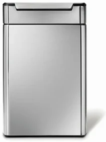 Cos tactil patrat pentru deseuri sortate 24 + 24 l otel mat, inox