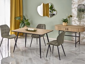 Masă de sufragerie Bertrand (natural + negru) (pentru 4 persoane). 1092369