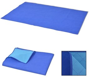 vidaXL Pătură pentru picnic, albastru și bleu, 100 x 150 cm