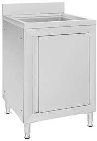 vidaXL Dulap pentru chiuvetă comercial, 60x60x96 cm, oțel inoxidabil