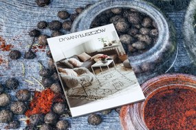 ANDRE 33550 covor lavabil condimente bucatarie, anti-alunecare - albastru / verde