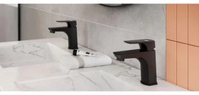 Baterie de lavoar + ventil KFA Armatura 5532-815-81 MOKAIT 13,9 cm alamă/negru mat