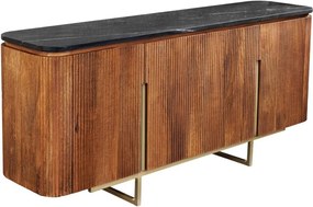 Comoda design retro Gatsby 160cm Mango/ marmura neagra A-43336 VC