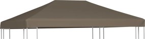 vidaXL Acoperiș pentru pavilion, 3 x 3 m, gri taupe, 310 g/m²