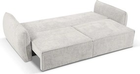 Canapea extensibila 3 locuri, Kaelle, Micadoni Home, BL, 244x97x91 cm, poliester chenille, gri deschis