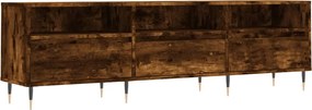 vidaXL Comodă TV, stejar fumuriu, 150x30x44,5 cm, lemn prelucrat