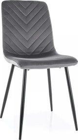Scaun DAREN, gri - Bluvel 14, stofa catifelata/metal, 45x39x91 cm