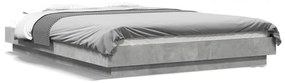 3281227 vidaXL Cadru de pat, gri beton, 135x190 cm, lemn prelucrat