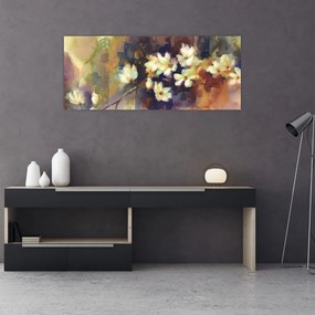 Tablou - Magnolii albe, pictură (120x50 cm)