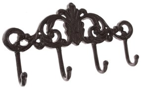 Cuier din fontă Bodeguita negru, 15 x 31 cm