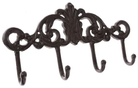 Cuier din fontă Bodeguita negru, 15 x 31 cm