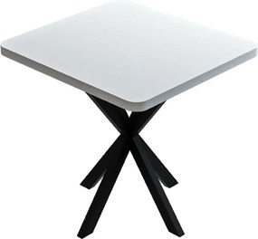 Masa bucatarie patrat texturata Homs, alb-negru, 70x70x75 cm, A0037
