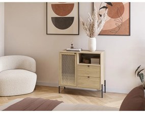 Dulap în culoare naturală cu aspect de lemn de stejar 80x80 cm Inca – Marckeric