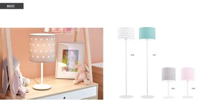 Lustra/Pendul pentru camera copii MAGIC alba cu stele gri