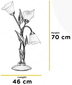 ONLI - Lampă de masă MIRANDA 3xE14/6W/230V, 70 cm