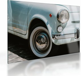 Tablou pe sticlă - mașina retro Fiat (70x50 cm)