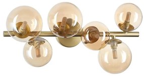 Lustră LED aplicată Ideal Lux PERLAGE 6xG9/3W/230V auriu/fumuriu