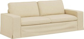 vidaXL Canapea Crem 222 x 80 x 82 cm țesătură