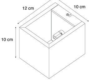 Set de 4 lămpi de perete inteligente din lemn de stejar incluzând WiFi G9 - Transfer