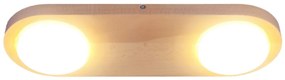 Plafoniera LED rustica fabricata manual din lemn OKIO 2L