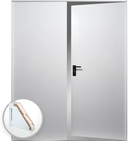 Usa metalica dubla blat 40 mm din otel multifunctionala pentru boxa RAL 9003 1800(900+900), 2050