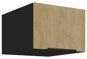 Dulap superior de bucătărie Carminia 50 NAGU-36 1F (stejar cremona + negru). 1128004