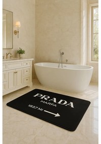 Covorașe de baie negre 2 buc. din catifea 60x100 cm Prada – Mila Home