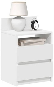 vidaXL Noptiera cu 2 sertare alb 40x33x60 cm