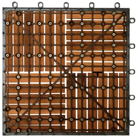 Deuba Tigla din lemn Quatro mozaic - set 11 piese, 30x30cm