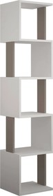 Biblioteca PIRI, alb/bej deschis, PAL melaminat, 35x30x161 cm