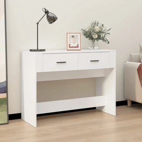 vidaXL Măsuță consolă, alb, 100x39x75 cm, lemn compozit