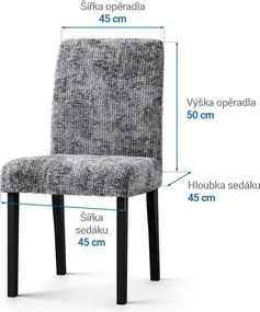 Gaico Huse bielastice MARMO gri scaun cu spatar 2 buc (45 x 45 x 50 cm)