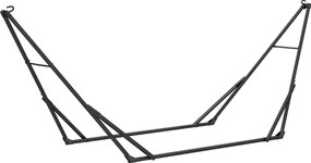 Outsunny Suport Pliabil pentru Hamac Lungime 290 cm Lungime Reglabilă Material Oțel cu Husă de Transport Sarcină 120 kg Negru | Aosom Romania