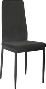 Scaun ENRA, gri inchis/negru, textil/metal, 41x46x98 cm