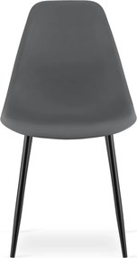 Scaun OSAKA gri inchis cu picioare negre