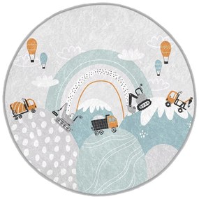 Covor pentru copii lavabil ø150 cm Snowy Hills – Mila Home