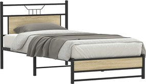 vidaXL Cadru pat fără saltea stejar sonoma 100x200 cm lemn prelucrat