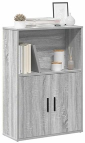 vidaXL Bibliotecă, gri sonoma, 60x24x85 cm, lemn prelucrat