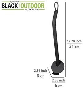 Perie pentru curățarea vaselor Wenko Black Outdoor Kitchen Cuvo, negru