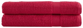 vidaXL Prosoape de saună premium SOLUND 2 buc. roșu 80x200 cm 600 gsm