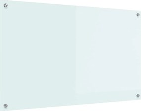 vidaXL Panou de bucătărie Alb 100 x 60 cm sticlă securizată