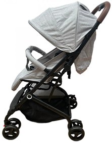 Carucior sport ușor și compact, pliere facilă, ideal pentru călătorii, centură de siguranță în 5 puncte, Gri - CPC-33-gri