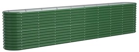 Jardiniera gradina verde 332x40x68 cm otel vopsit electrostatic 1, Verde, 332 x 40 x 68 cm