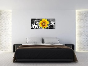 Tablou cu floare galbenă (120x50 cm)