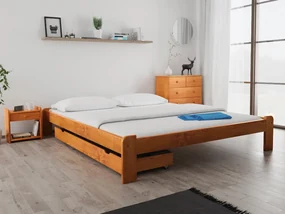 Pat ADA 160x200 cm, arin Saltele: Cu saltele Deluxe 10 cm, Somiera pat: Cu lamele drepte