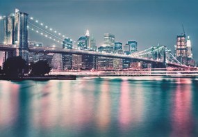 Fototapet Podul Brooklyn  Neon