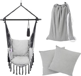 Balansoar suspendat MIADOMODO, gri, interior și exterior